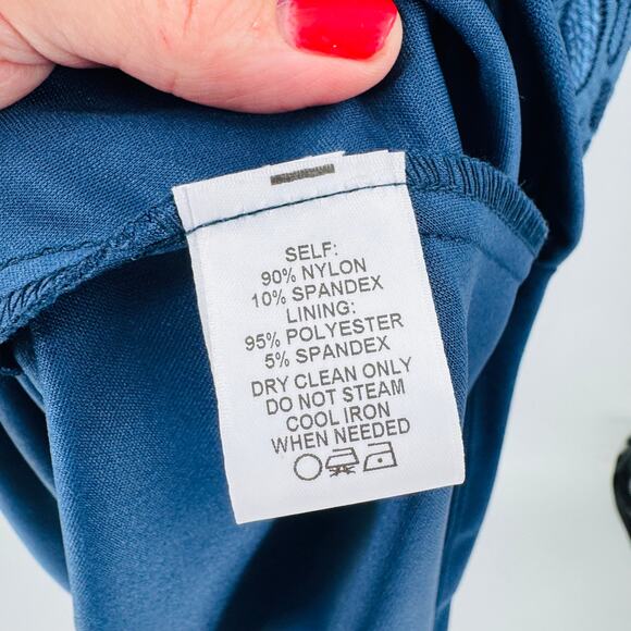 Kiyonna Meadow Dream Maxi Dress Topaz Blue Plus Size 2X Like New - Picture 10 of 11